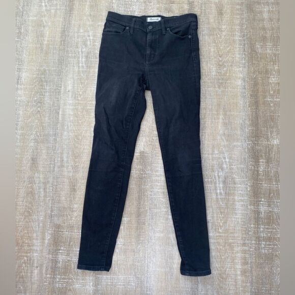 MADEWELL | 9" High Riser Skinny Skinny Jean Black Lunar Women’s 28 Tall - Picture 2 of 14
